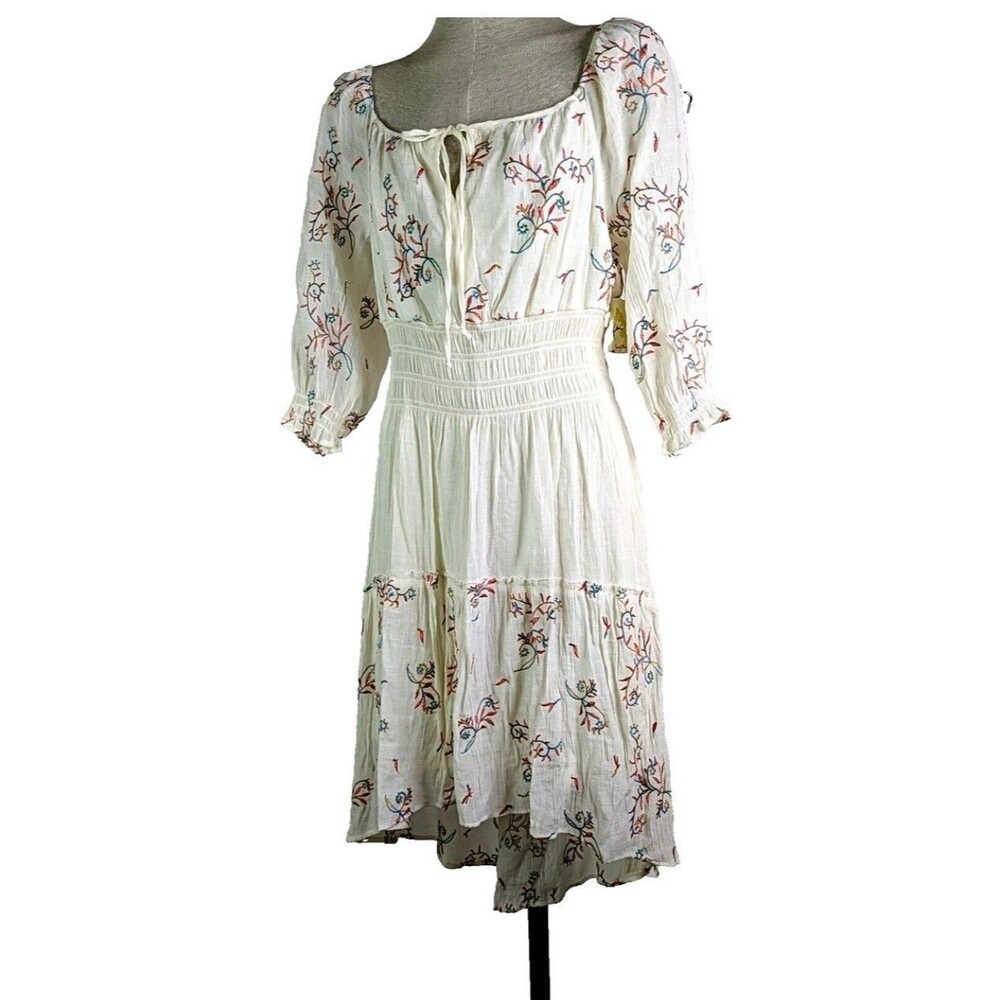 Anthropologie Fig and Flower Hi-Low Dress-Sz‎ M-Milkmaid-Cottagecore-Peasant
